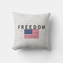 Amerikanische Flagge mit FREEDOM-Text auf Birne Kissen