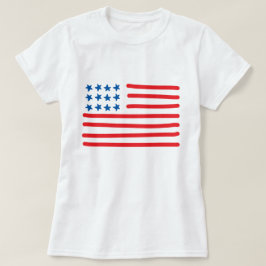 Amerikanische Flagge mit Handzeichen T-Shirt