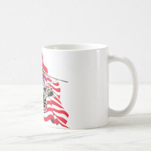 Amerikanische Flagge mit Hubschraubern Kaffeetasse
