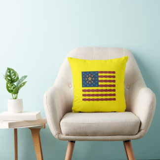 Amerikanische Flagge mit Hummer Kissen