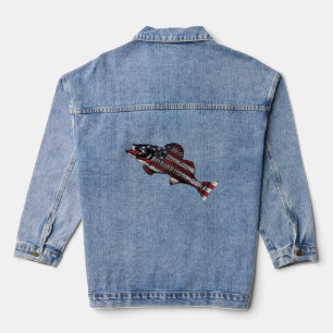 Amerikanische Flagge mit 🎣 Jeansjacke
