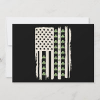 Amerikanische Flagge mit Kleeblättern für St Patri