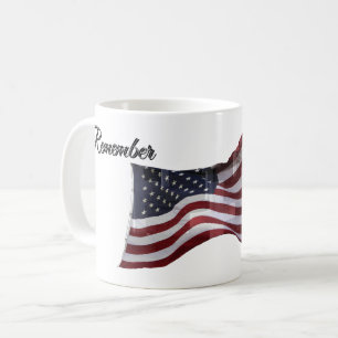 Amerikanische Flagge mit Kreuzen - Erinnern Kaffeetasse