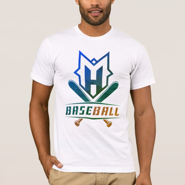Amerikanische Flagge mit MH Baseball T-Shirt (Vorderseite)