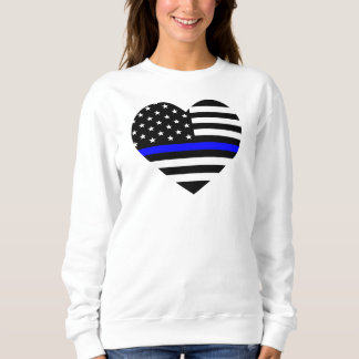 Amerikanische Flagge mit personalisierter Thin Blu Sweatshirt