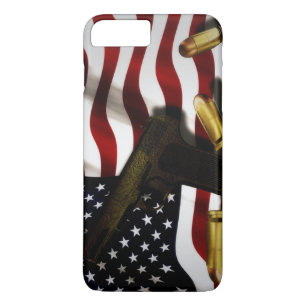 Amerikanische Flagge mit Pistole Case-Mate iPhone Hülle