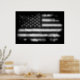 Amerikanische Flagge mit schwarzem und weißem Grun Poster (Kitchen)