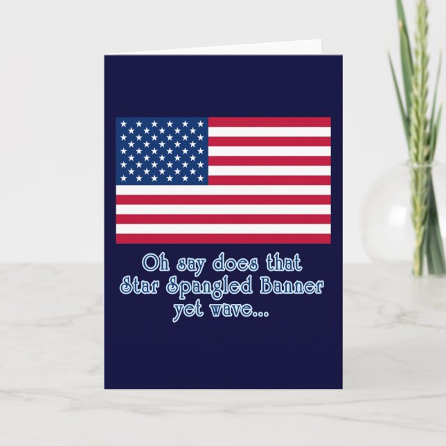 Amerikanische Flagge mit Stern Spangled Karte (Vorderseite)
