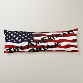Amerikanische Flagge mit Text Seitenschläferkissen