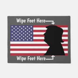 Amerikanische Flagge mit Trump-Chef-Abwischfüße hi Fußmatte