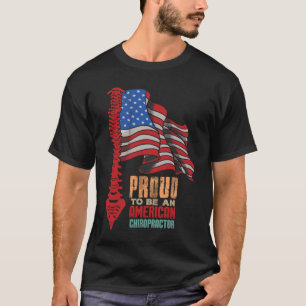 Amerikanische Flagge mit Wirbelsäule Frauen patrio T-Shirt