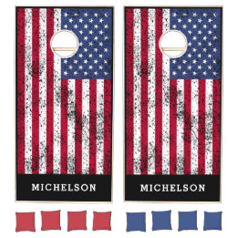 Amerikanische Flagge Moderner Familienname Persona