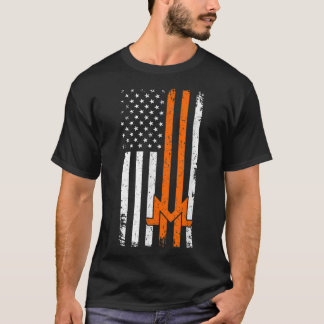 Amerikanische Flagge Monero USA Coin Blockchain Kr T-Shirt