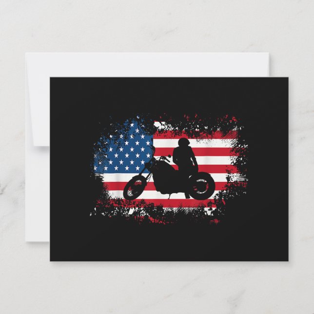 Amerikanische Flagge Motorrad Funny Sport Lover (Vorderseite)