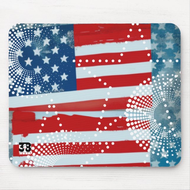 Amerikanische Flagge Mousepad (Vorne)
