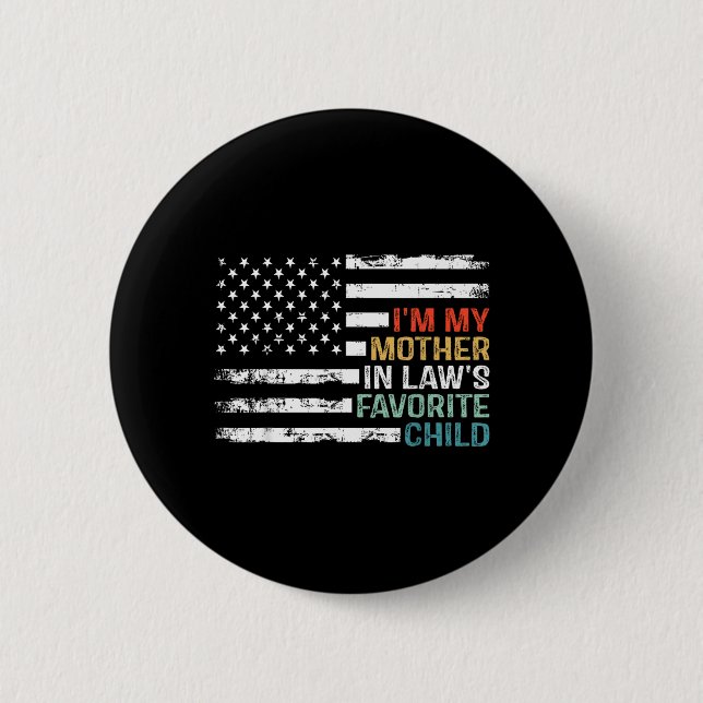 Amerikanische Flagge Mutter Schwiegermutter Liebli Button (Vorderseite)