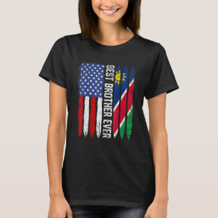 Amerikanische Flagge Namibia Flag Bester Bruder je T-Shirt