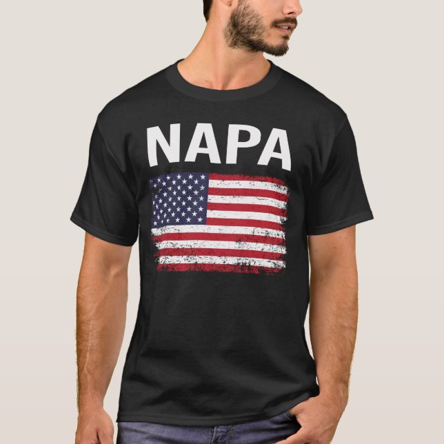 Amerikanische Flagge Napa T-Shirt (Vorderseite)