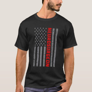 Amerikanische Flagge Neurochirurgie US-Fahne Vinta T-Shirt