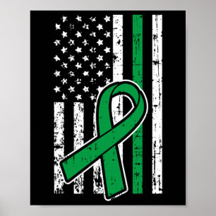 Amerikanische Flagge Nierenerkrankung Psychische G Poster