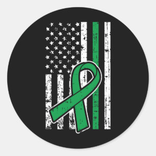 Amerikanische Flagge Nierenerkrankung Psychische G Runder Aufkleber