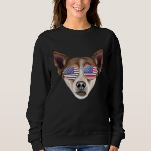 Amerikanische Flagge Norwegischer Lundehund Hund A Sweatshirt