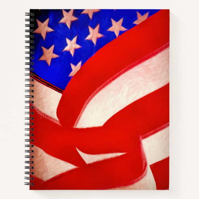 Amerikanische Flagge Notizbuch (Vorderseite)