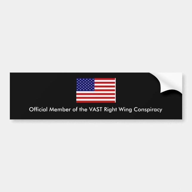 Amerikanische Flagge, offizielles Mitglied des Autoaufkleber (Vorne)
