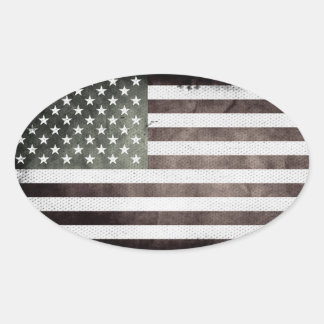 Amerikanische Flagge Ovaler Aufkleber