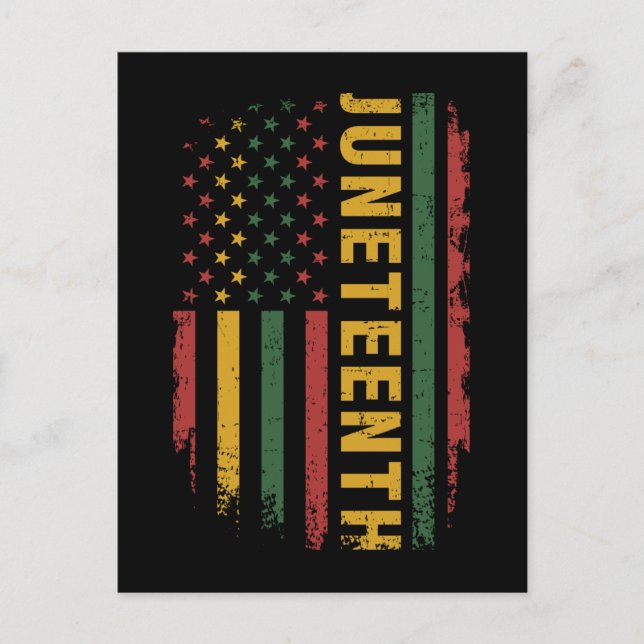 Amerikanische Flagge panafrikanischer Feier im 19. Postkarte (Vorderseite)