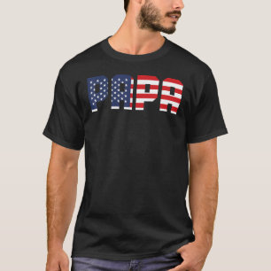 Amerikanische Flagge Papa Männer 4. Juli T-Shirt