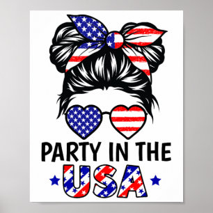 Amerikanische Flagge Party in den USA 4. Juli Patr Poster