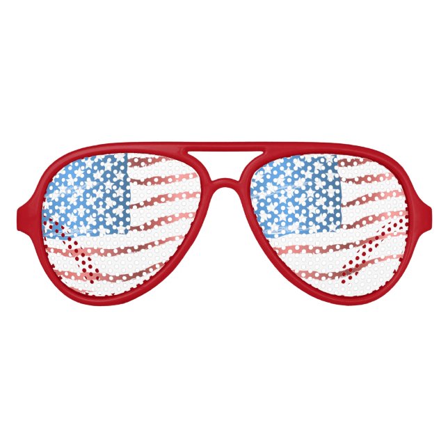 Amerikanische Flagge Partybrille (Vorderseite)