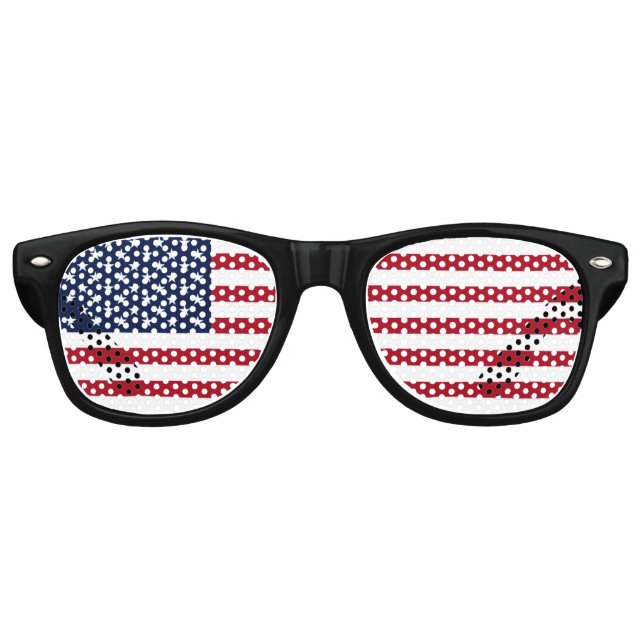 Amerikanische Flagge Partybrille (Vorderseite)