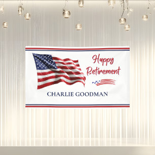 Amerikanische Flagge Patriot Ruhestandsfeier Banner