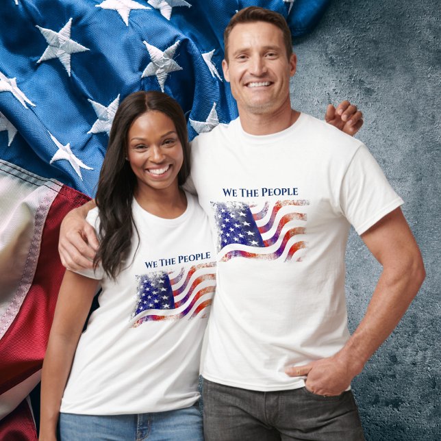 Amerikanische Flagge Patriot, Wir Menschen T-Shirt (American Flag Patriot, We The People T-Shirt - Men's and Ladies)