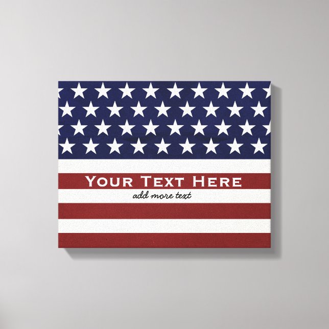 Amerikanische Flagge Patriotic 4. Juli Custom Leinwanddruck (Vorderseite)