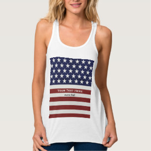 Amerikanische Flagge Patriotic 4. Juli Custom Tank Top