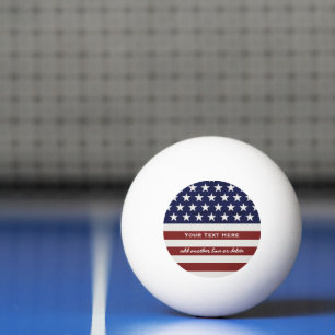 Amerikanische Flagge Patriotic 4. Juli Custom Tischtennisball
