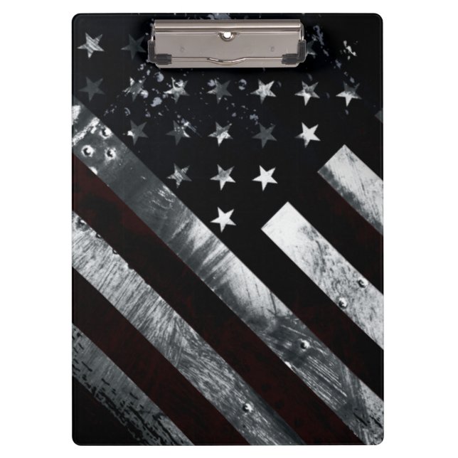 Amerikanische Flagge Patriotic Industrial Klemmbrett (Vorderseite)