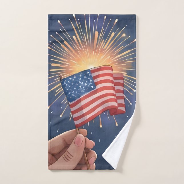 Amerikanische Flagge Patriotisch Handtuch (Handtuch)