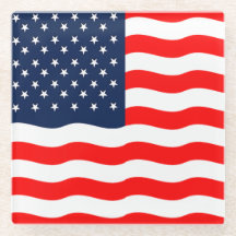 Amerikanische Flagge Patriotische Getränkeküste