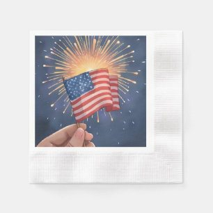 Amerikanische Flagge Patriotische Partei Serviette