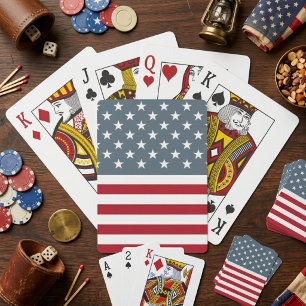 Amerikanische Flagge Patriotische Sterne und Strei Spielkarten