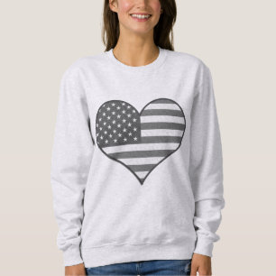Amerikanische Flagge Patriotisches Herz Sweatshirt