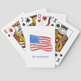 Amerikanische Flagge Personalisiert Spielkarten