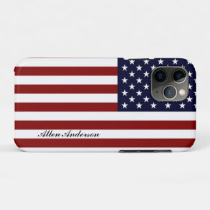 Amerikanische Flagge Persönlicher Name oder Monogr Case-Mate iPhone Hülle