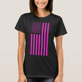 Amerikanische Flagge Pink T-Shirt