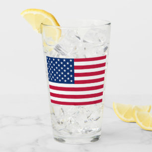 Amerikanische Flagge - Pint-Glas Glas