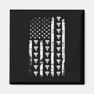 Amerikanische Flagge Pizza Essen USA Patriotismus Magnet